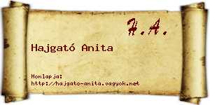 Hajgató Anita névjegykártya